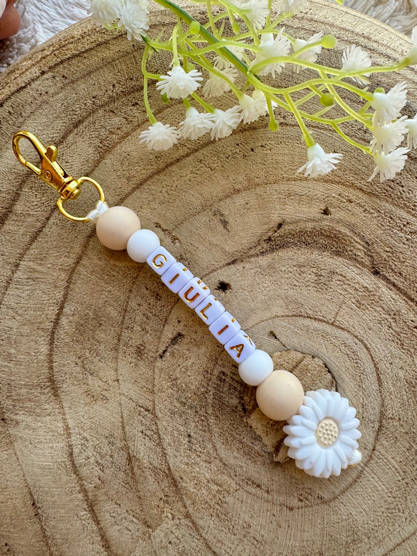 Porte clé fleur "Loeva"