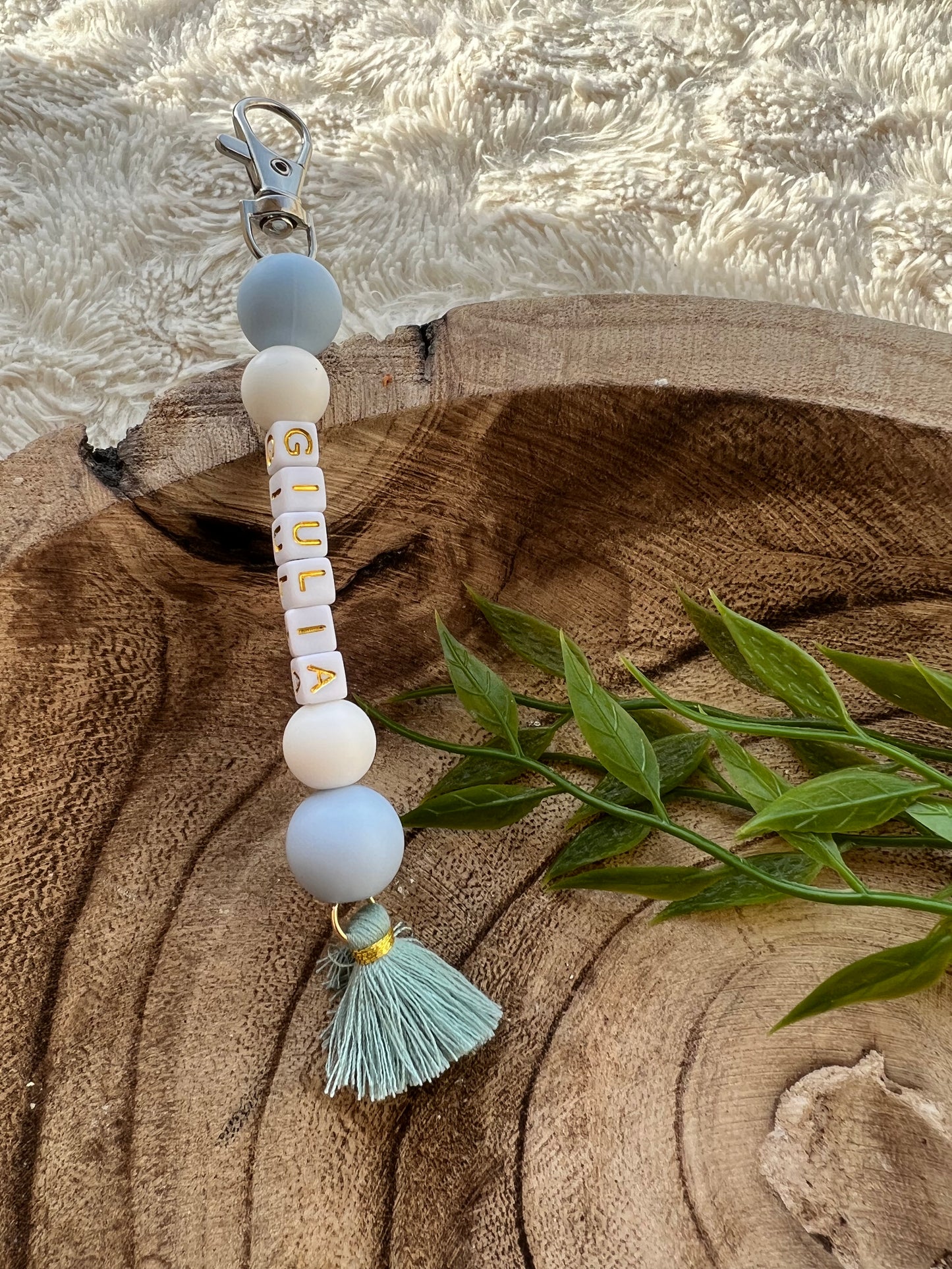 Porte clé pompon "Serena"