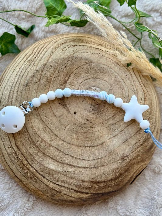 Attache tétine "Bianco"