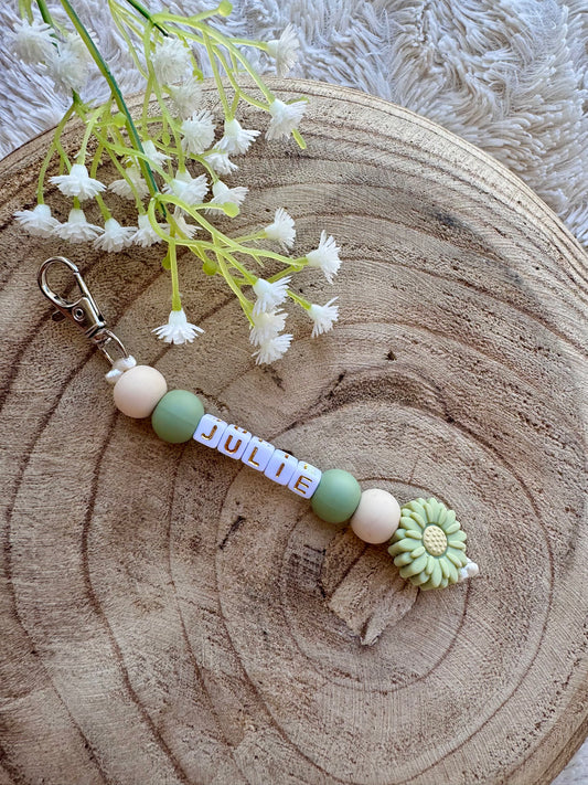 Porte clé fleur "Julie"