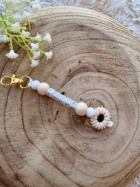 Porte clé fleur "Loeva"