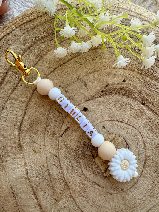 Porte clé fleur "Giulia"
