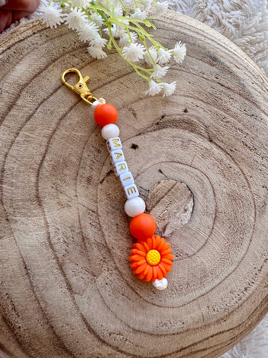Porte clé fleur "Marie"