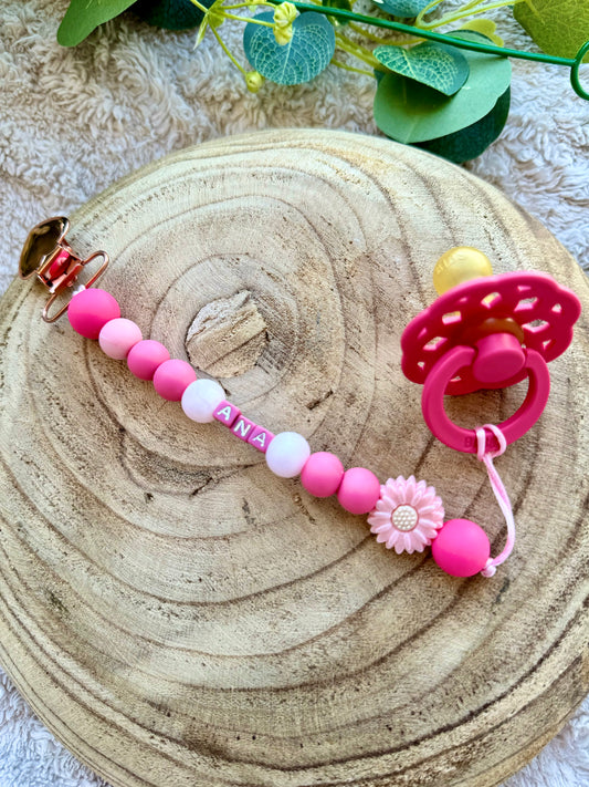 Attache tétine "Perla ❁"