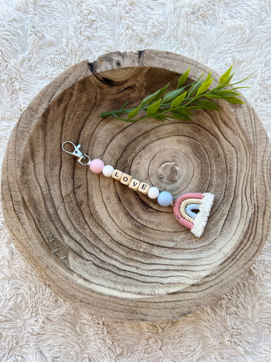 Porte clé arc en ciel "Rosa"