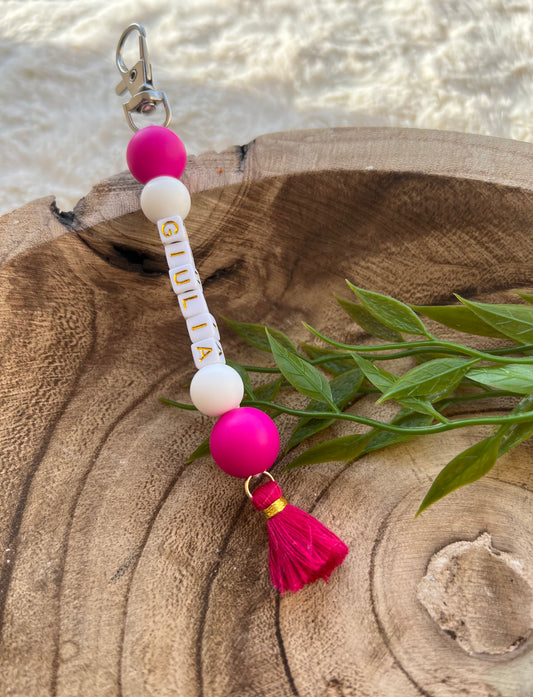 Porte clé pompon "Lisandra"