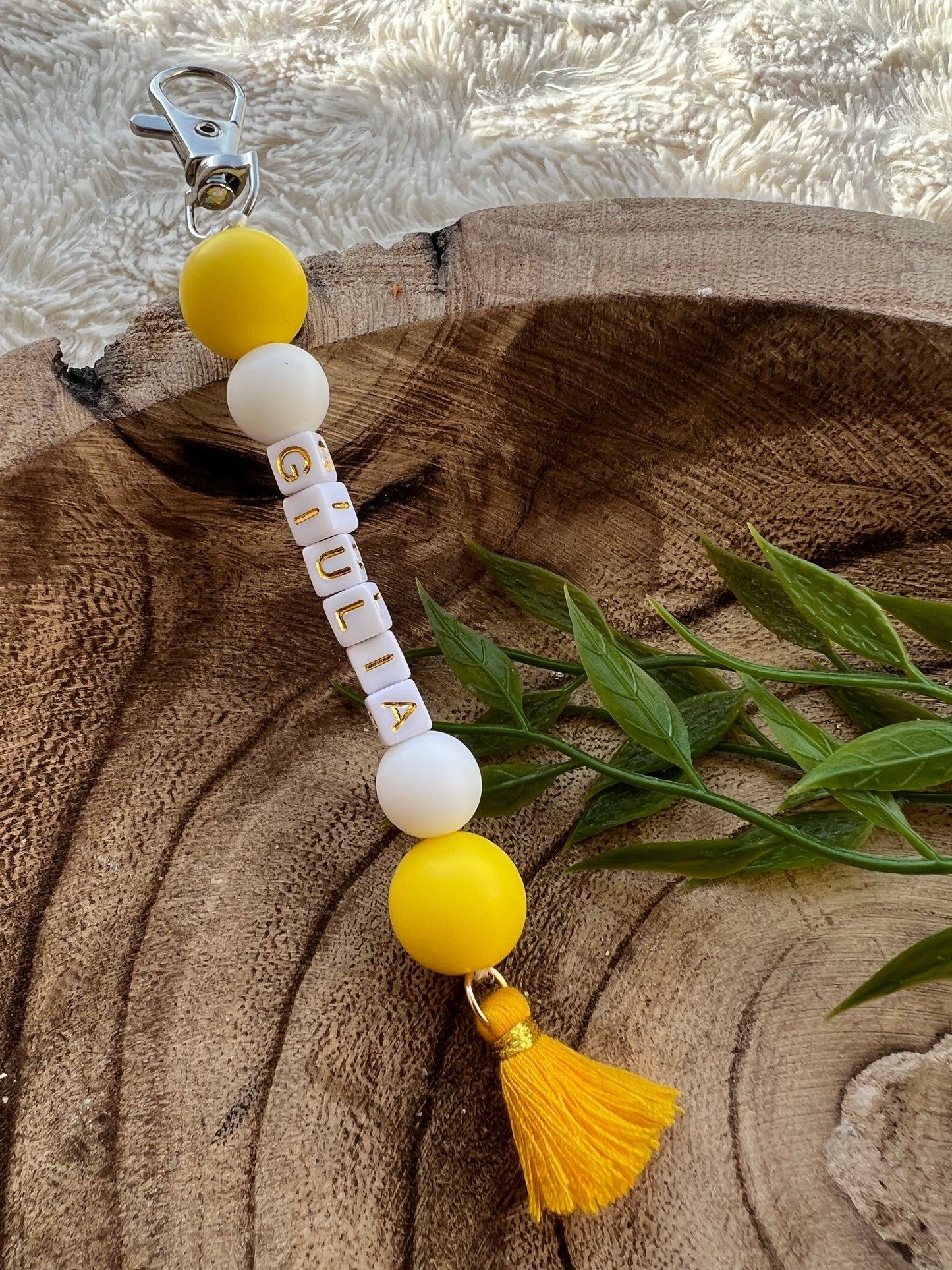 Porte clé pompon "Serena"