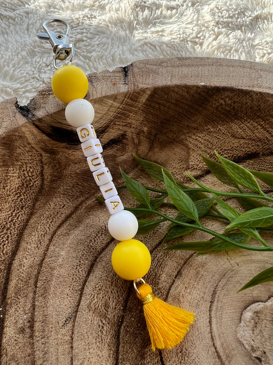 Porte clé pompon "Lina"