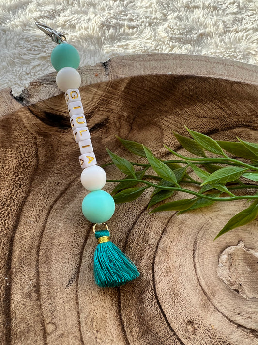 Porte clé pompon "Davia"