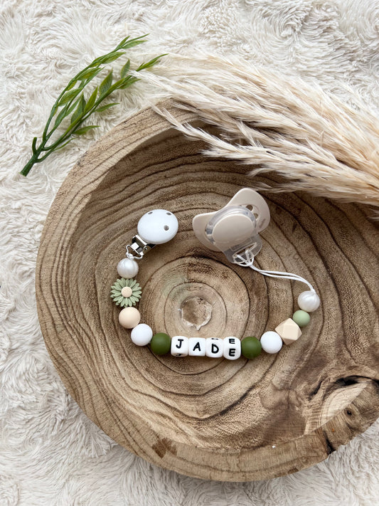 Attache tétine "Jade"