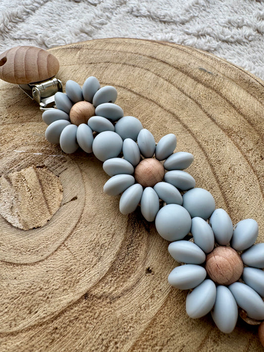 Attache tétine "Myosotis"
